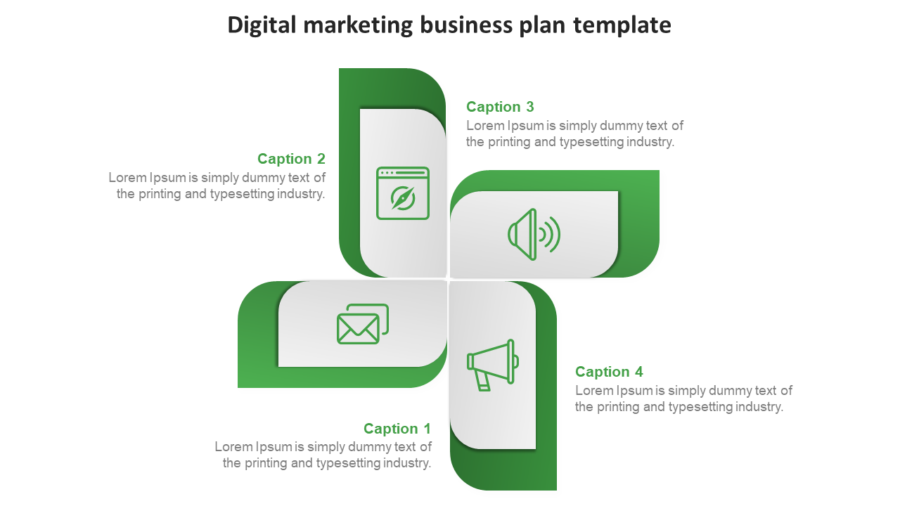 digital marketing business plan template-green